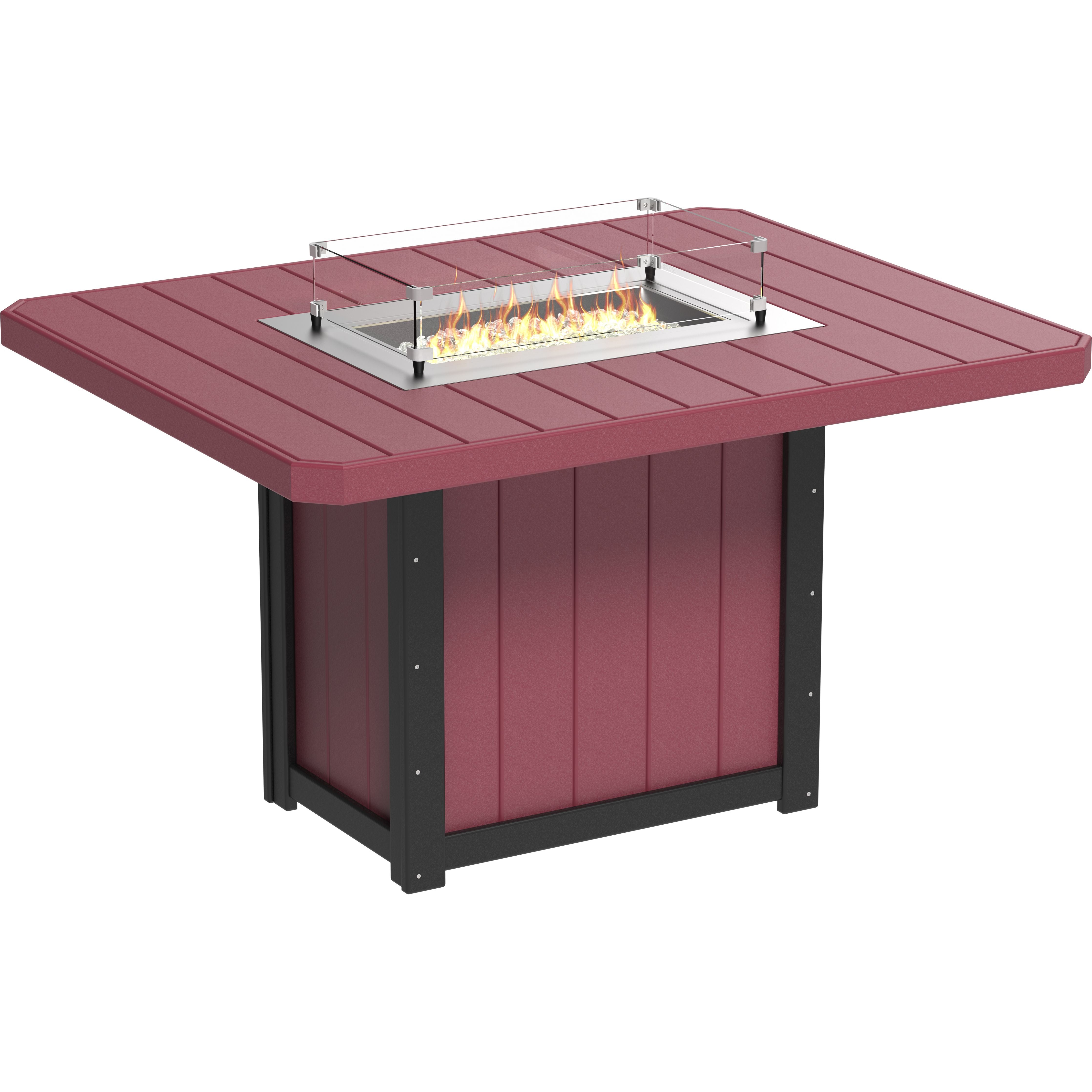 LuxCraft Lumin Fire Table 62 Rectangular