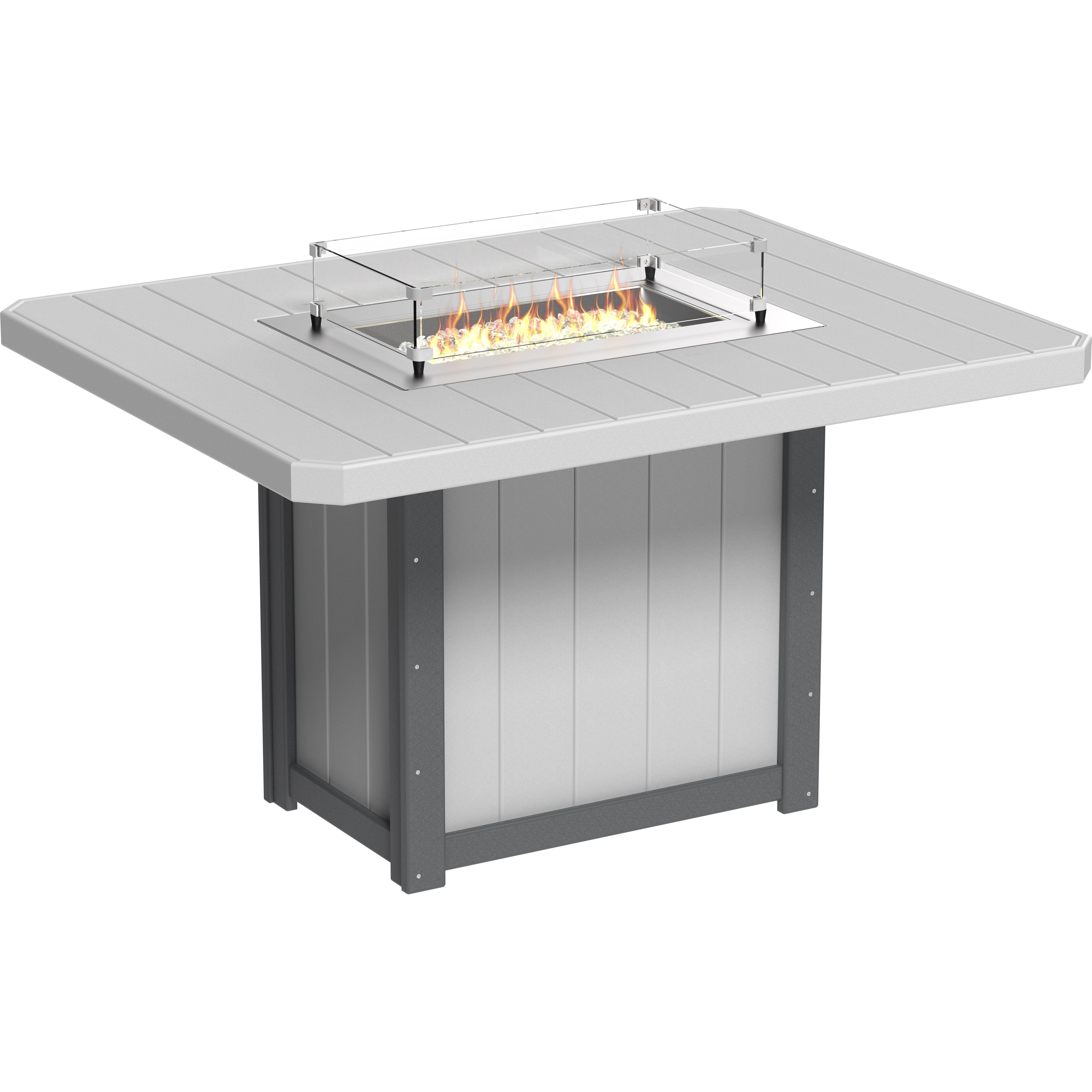 LuxCraft Lumin Fire Table 62 Rectangular