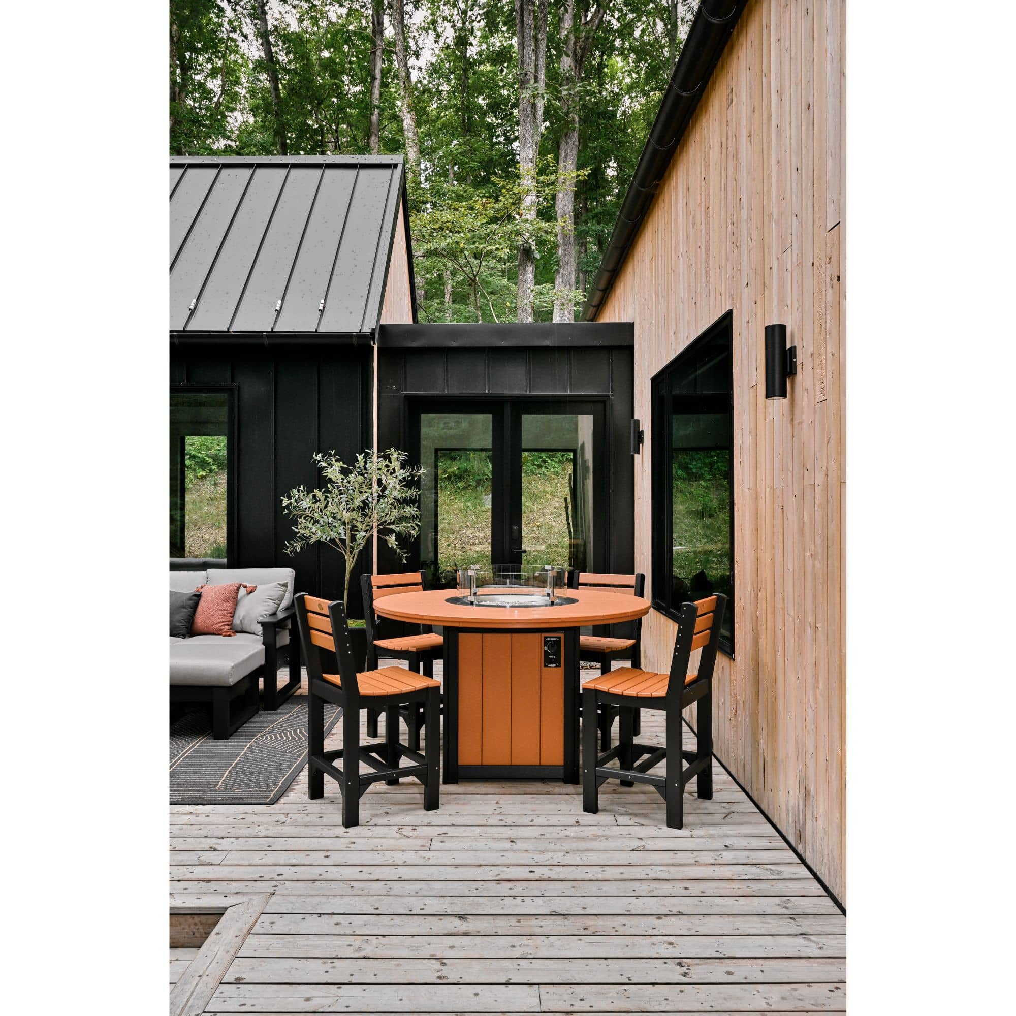 fire table with chairs