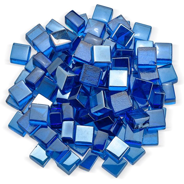 Fire by Design 2PBLUSTER 1/2-Inch, 2.0 Collection Fire Glass, 10 lb, Pacific Blue Luster