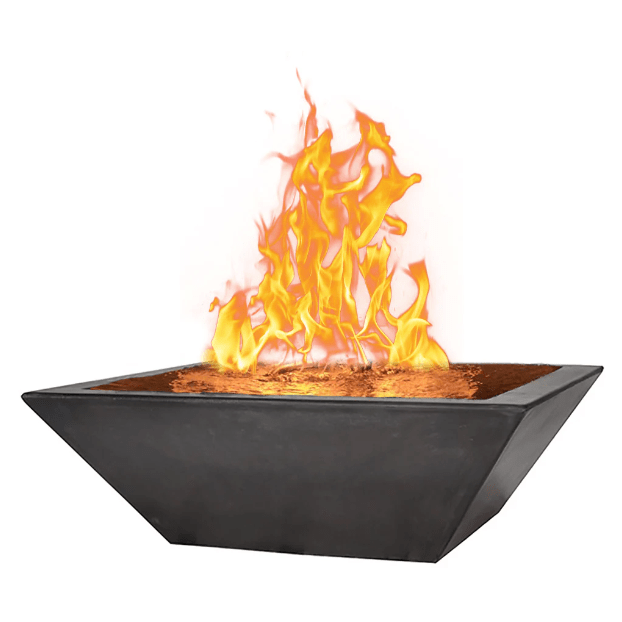 Fire by Design APGSQEWB42 Square Geo Essex 42-Inch GFRC Fire on Water Bowl