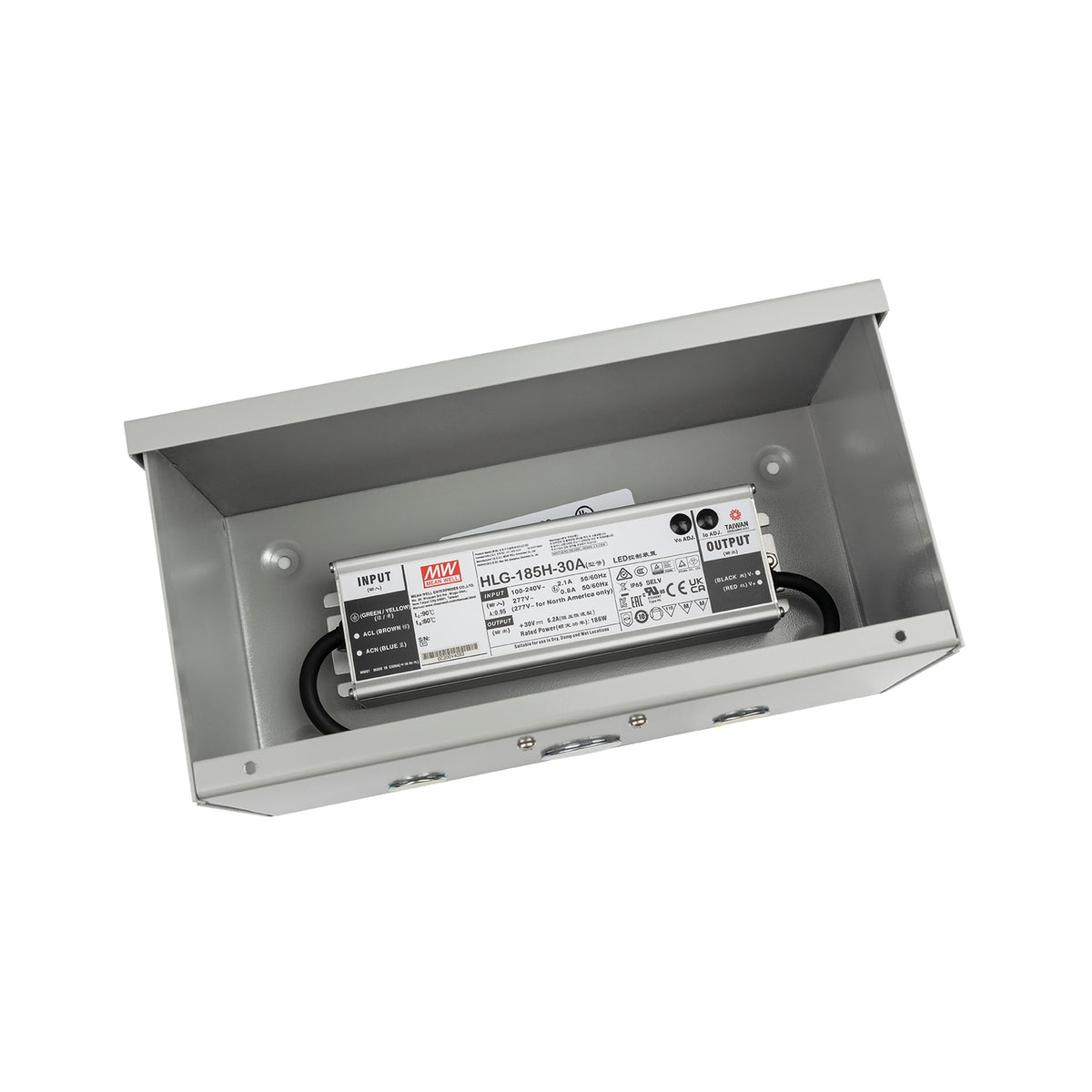 Inside of the Fire by Design PS-30V185 30VDC power supply enclosure