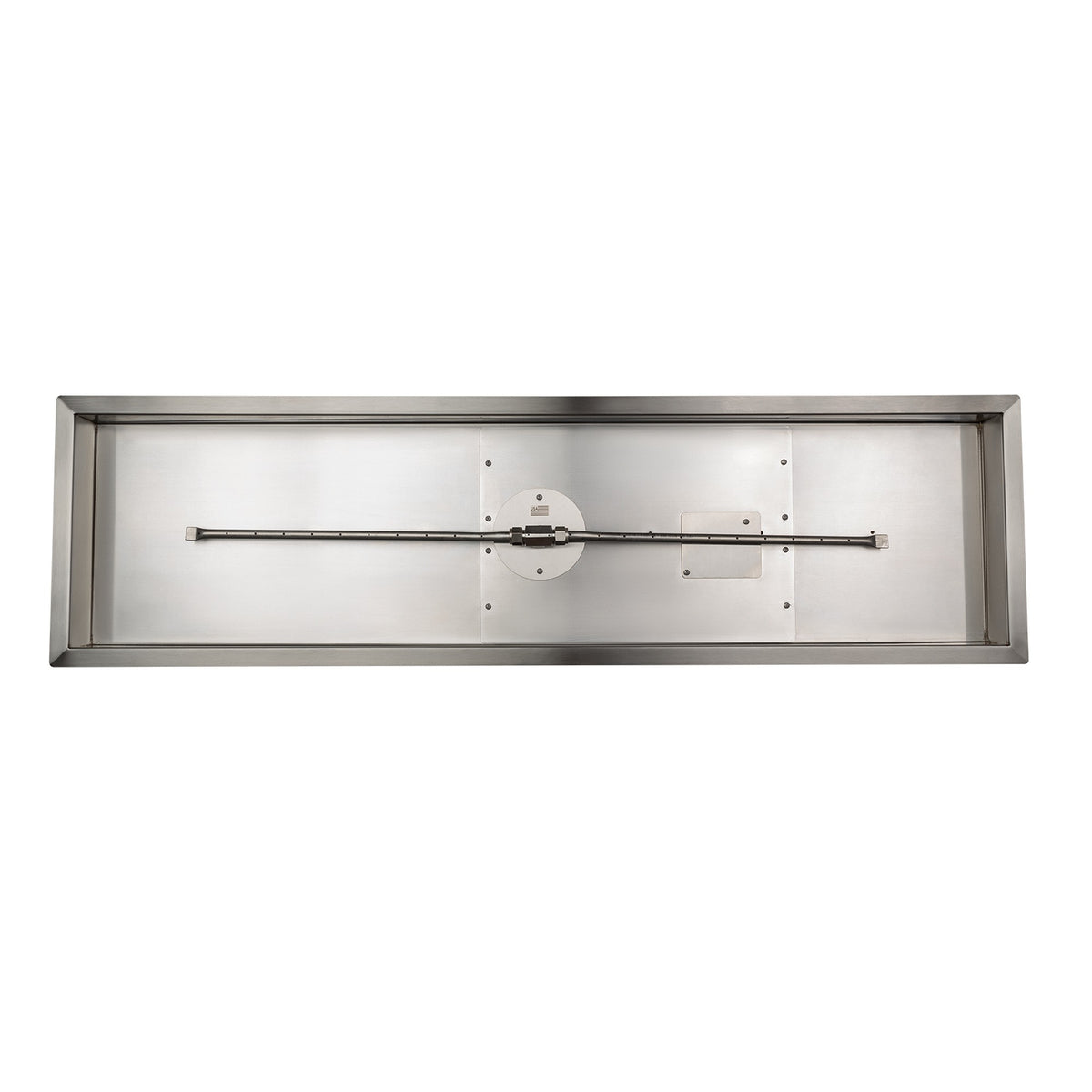 Fire by Design rectangle drop-in stainless steel burner pan with burner