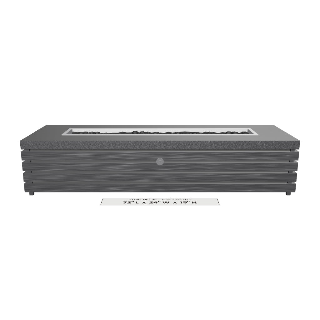 Amina Fire Pit Powder Coat 3D model – 72" x 24" x 15"
