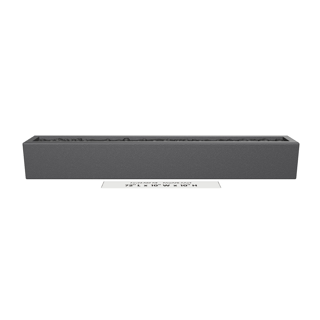 Eaves Fire Pit Powder Coat 3D model – 72 in x 10 in x 10 in tall