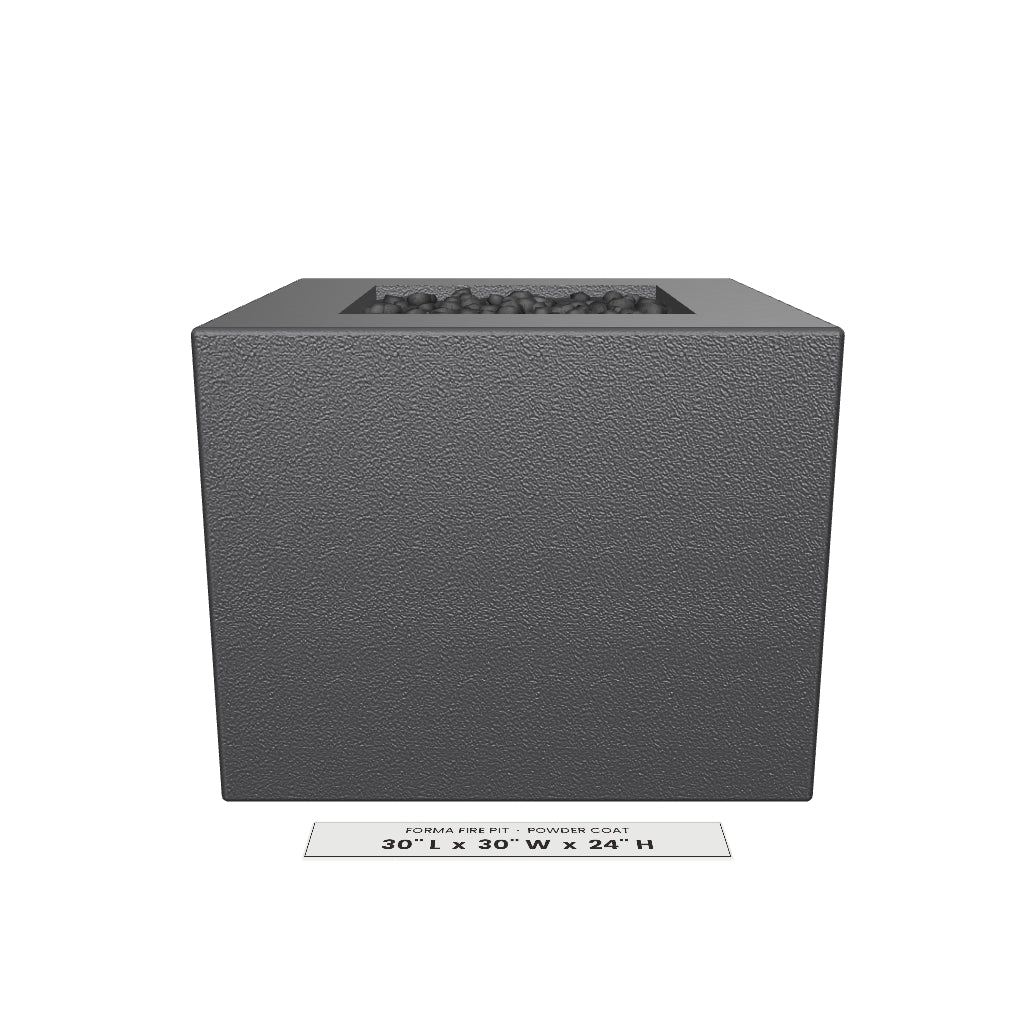 Forma Fire Pit Powder Coat 3D model – 30 in x 30 in x 24 in tall