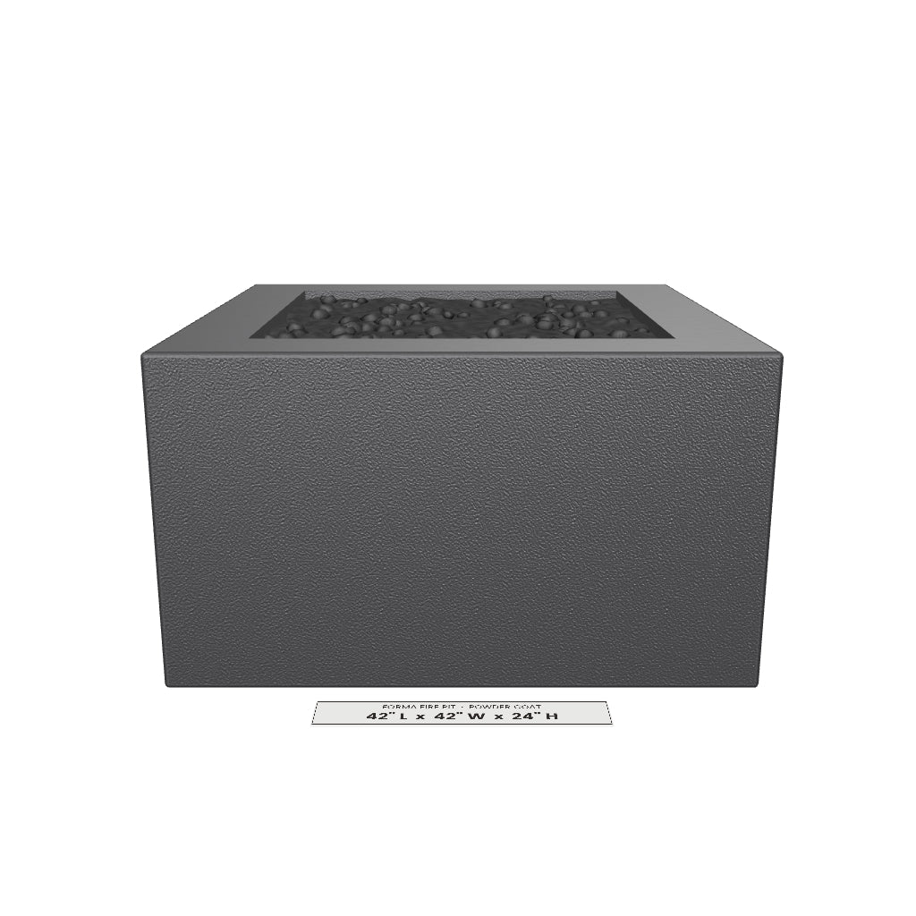 Forma Fire Pit Powder Coat 3D model – 42 in x 42 in x 24 in tall