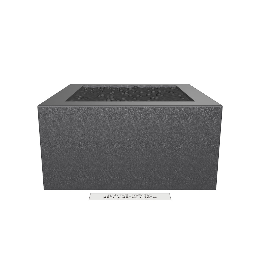 Forma Fire Pit Powder Coat 3D model – 48 in x 48 in x 24 in tall