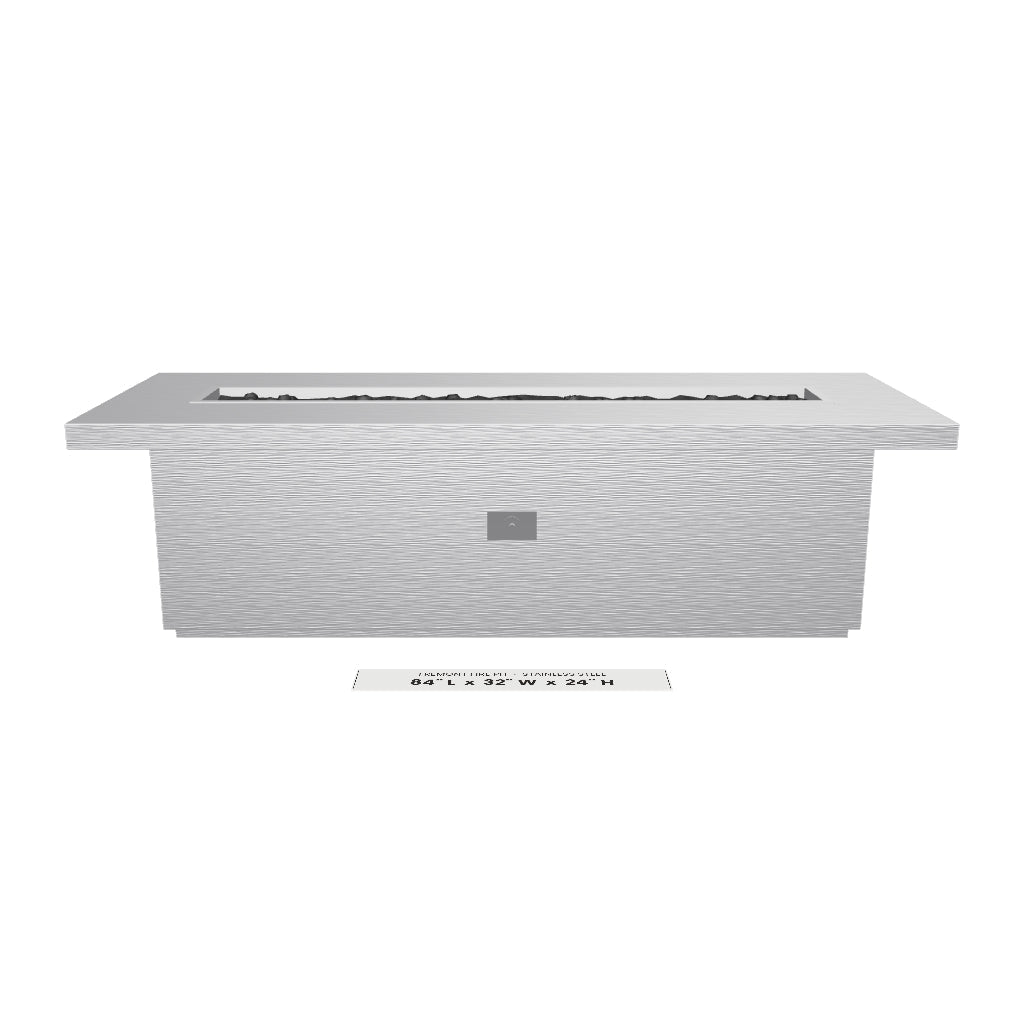 Fremont Fire Pit Stainless Steel 3D model – 84" x 32" x 24"