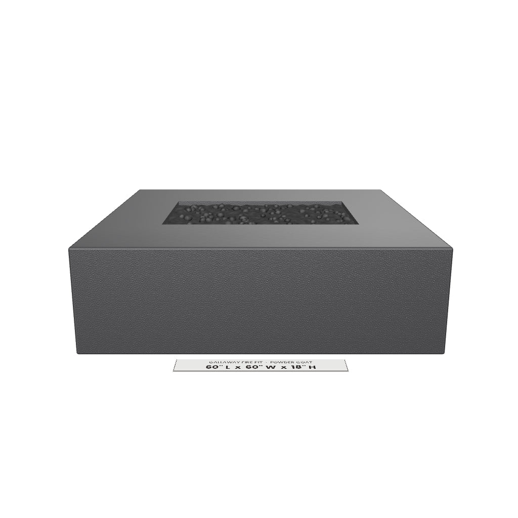 Gallaway Fire Pit Powder Coat 3D model – 60 in x 60 in x 18 in tall