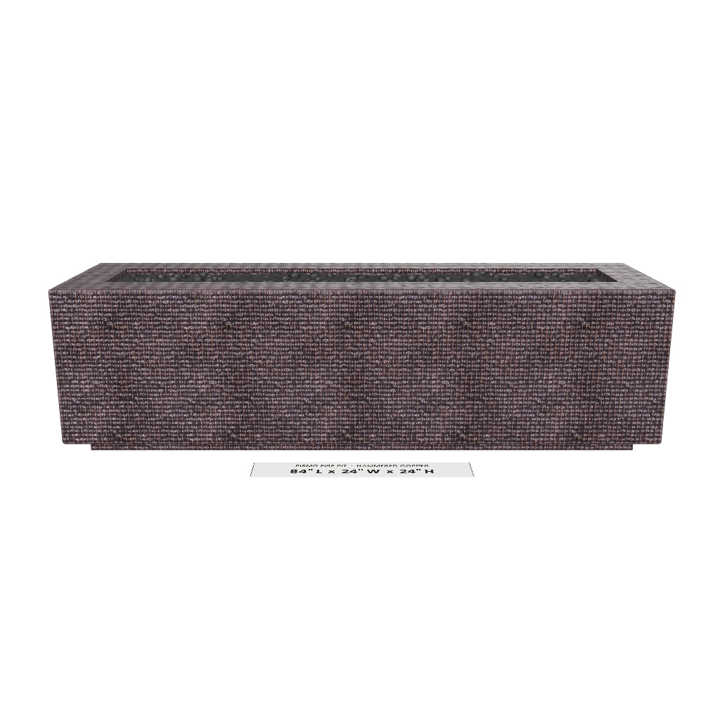 Pismo Fire Pit Hammered Copper 3D model – 84 in x 24 in x 24 in tall