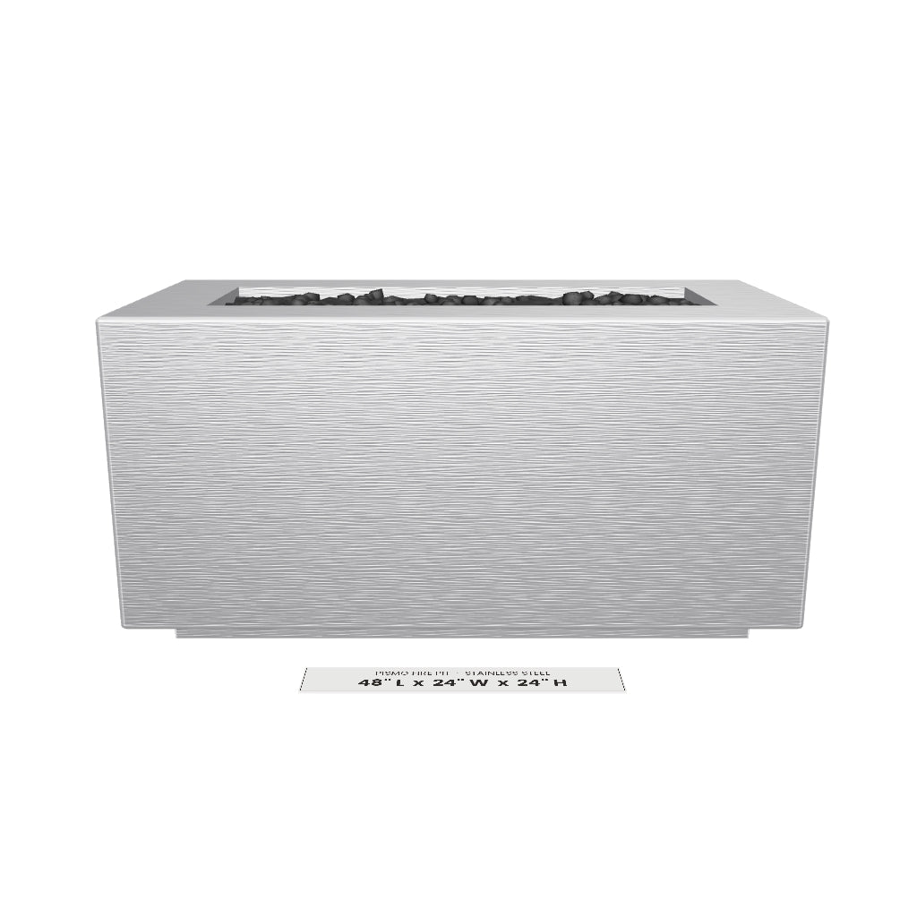 Pismo Fire Pit Stainless Steel 3D model – 48 in x 24 in x 24 in tall