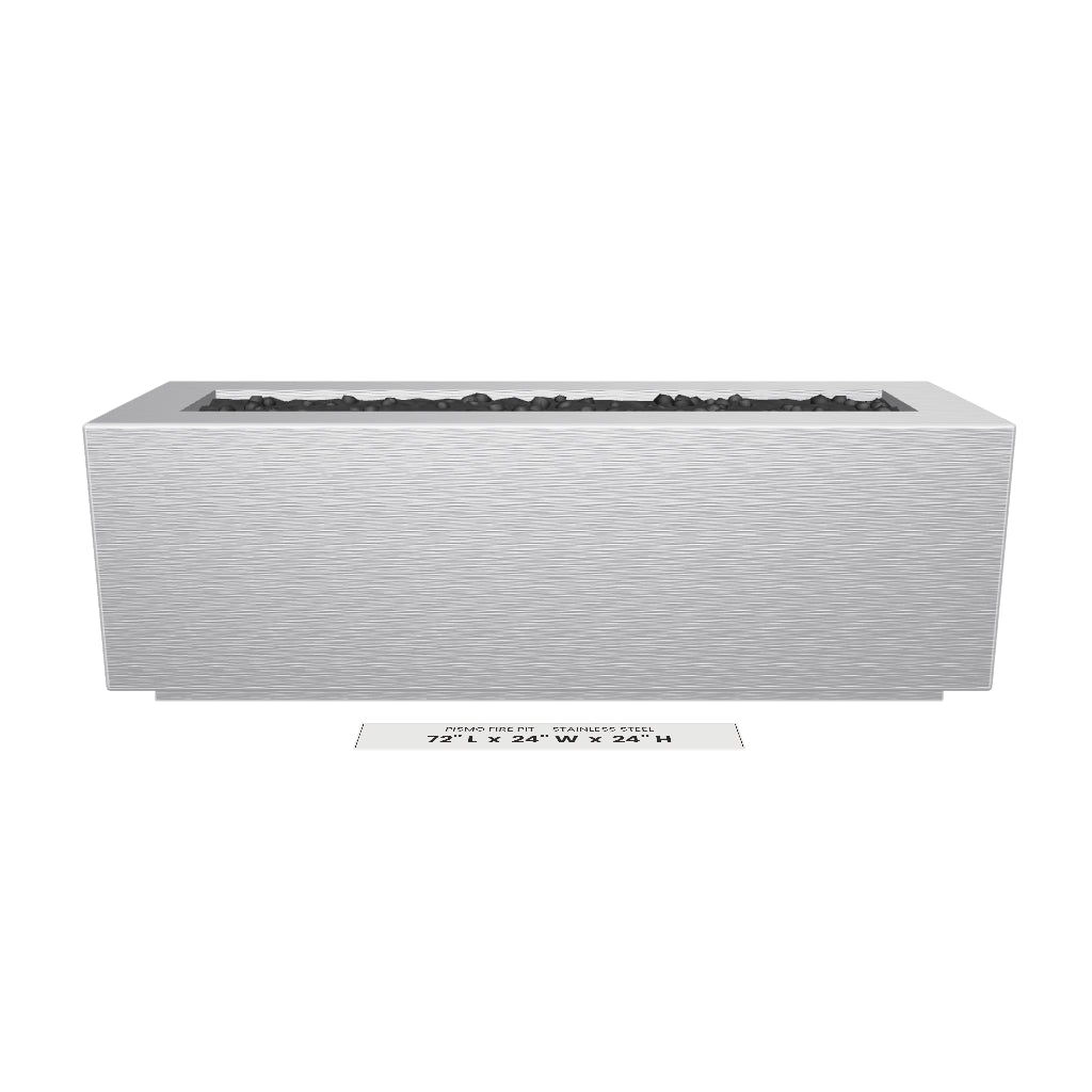 Pismo Fire Pit Stainless Steel 3D model – 72 in x 24 in x 24 in tall