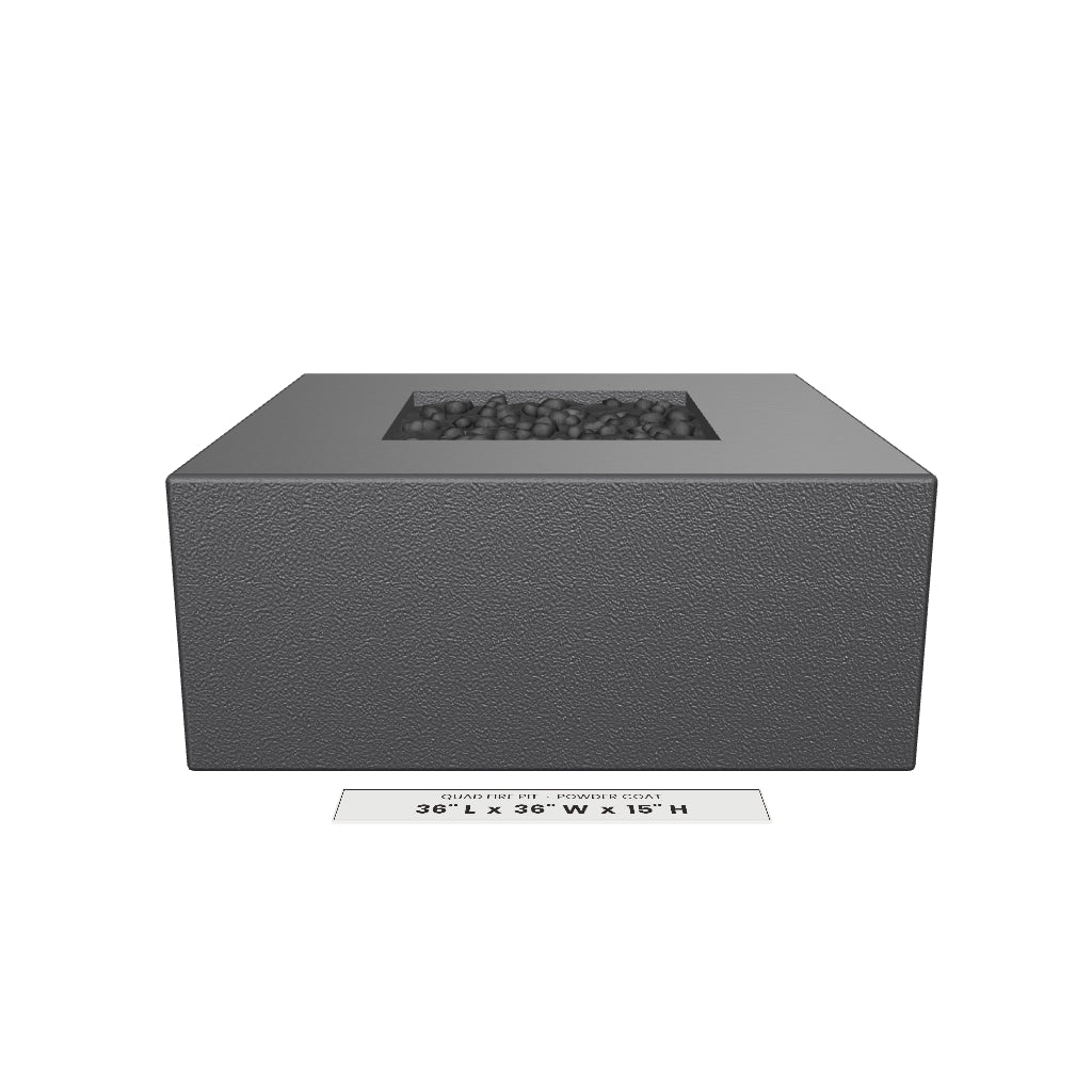 Quad Fire Pit Powder Coat 3D model – 36 in x 36 in x 15 in tall