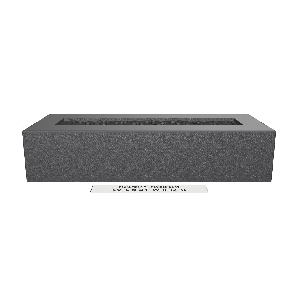 Regal Fire Pit Powder Coat 3D model – 60 in x 24 in x 13 in tall