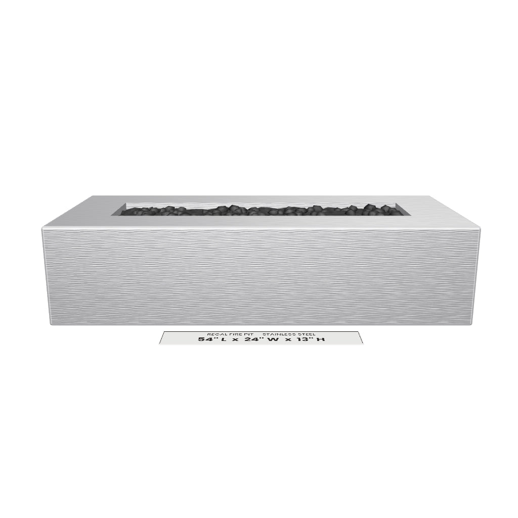 Regal Fire Pit Stainless Steel 3D model – 54 in x 24 in x 13 in tall