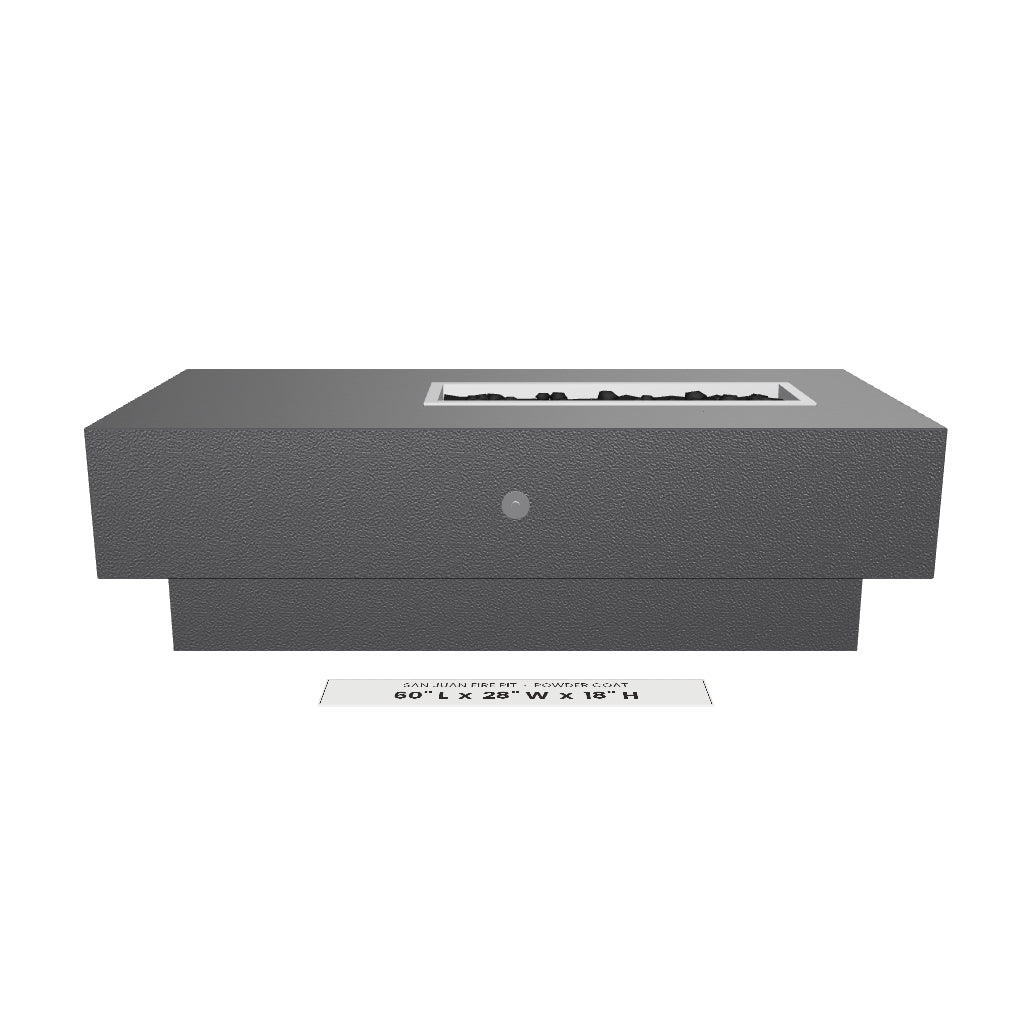 San Juan Fire Pit Powder Coat 3D model – 60" x 28" x 18"
