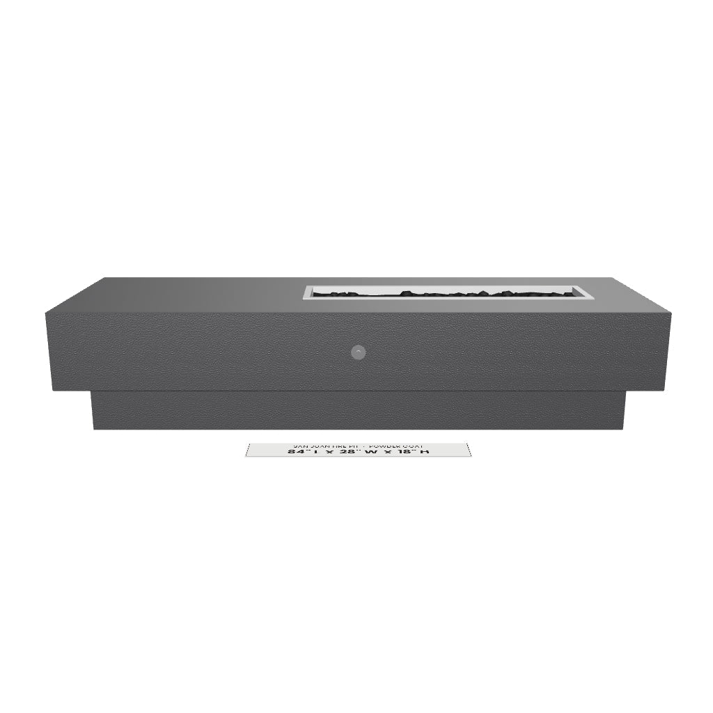 San Juan Fire Pit Powder Coat 3D model – 84" x 28" x 18"