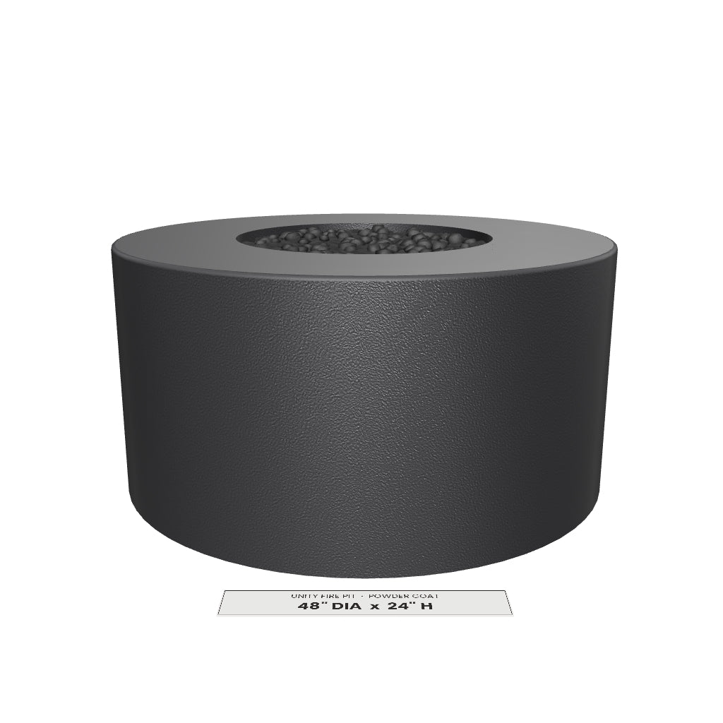 Unity Fire Pit Powder Coat 3D model – 48 in diameter x 24 in tall