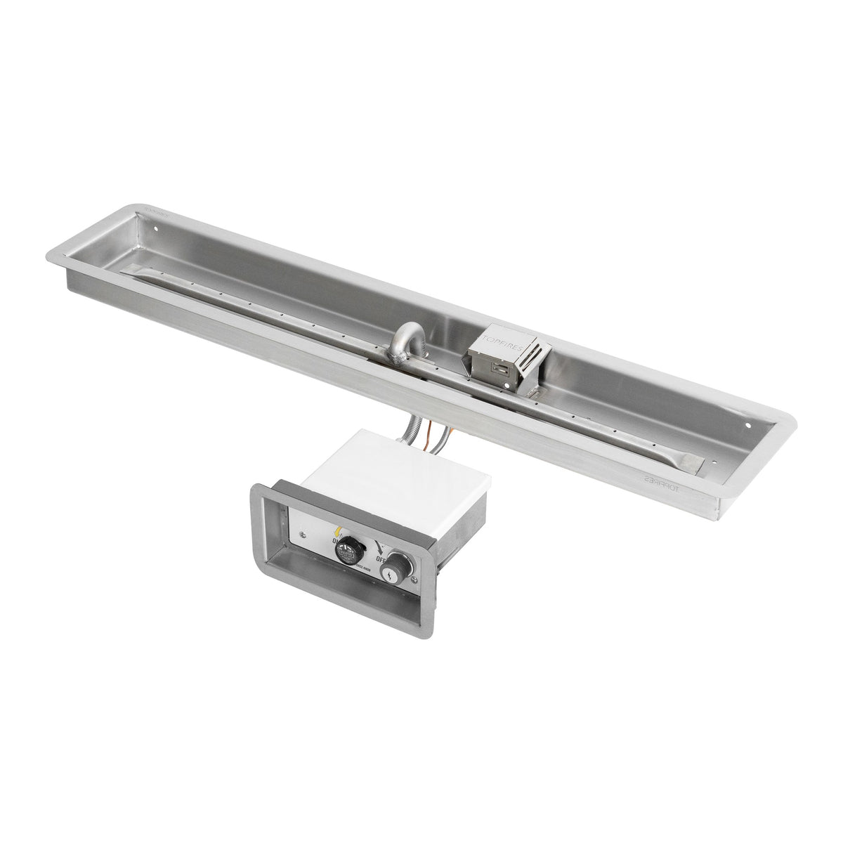 Rectangle drop-in pan with linear burner, Flame Sense w/ Spark Ignition