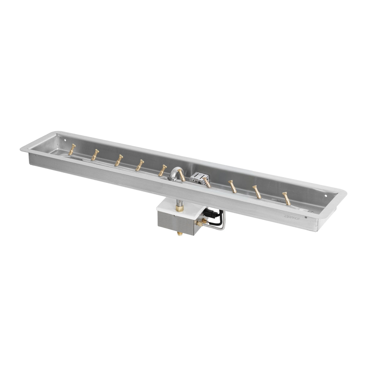 Rectangular drop-in pan with stainless steel linear bullet burner, 30DC Electronic Ignition