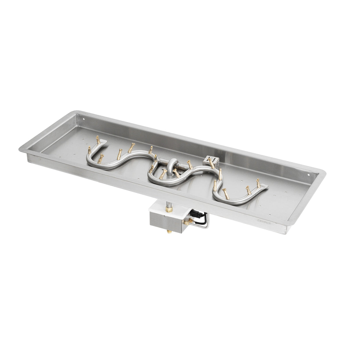 Rectangular drop-in pan with stainless steel switchback bullet burner, 30DC Electronic Ignition