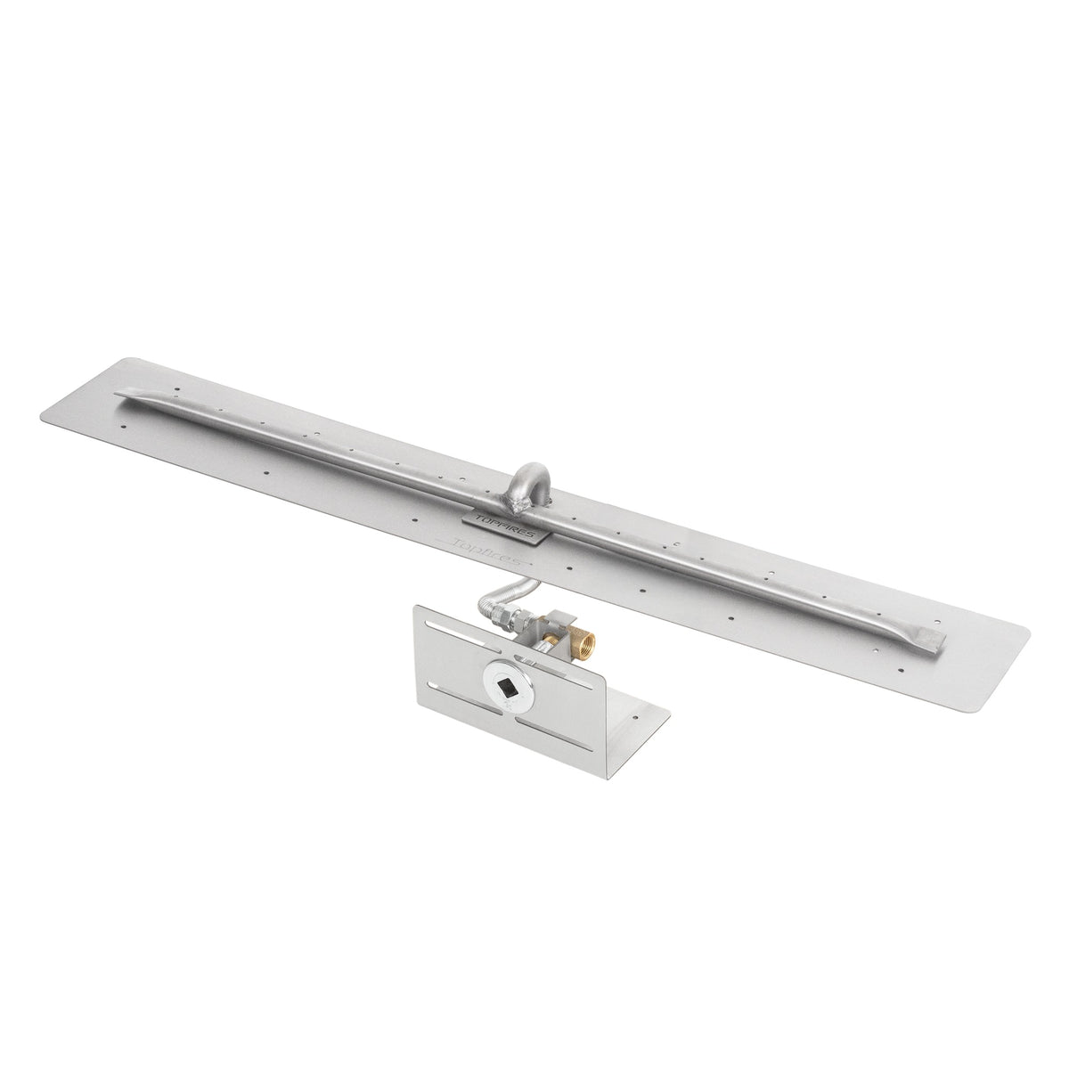 The Outdoor Plus Rectangle Flat Pan & Linear Stainless Steel Burner Kit - 8" Wide