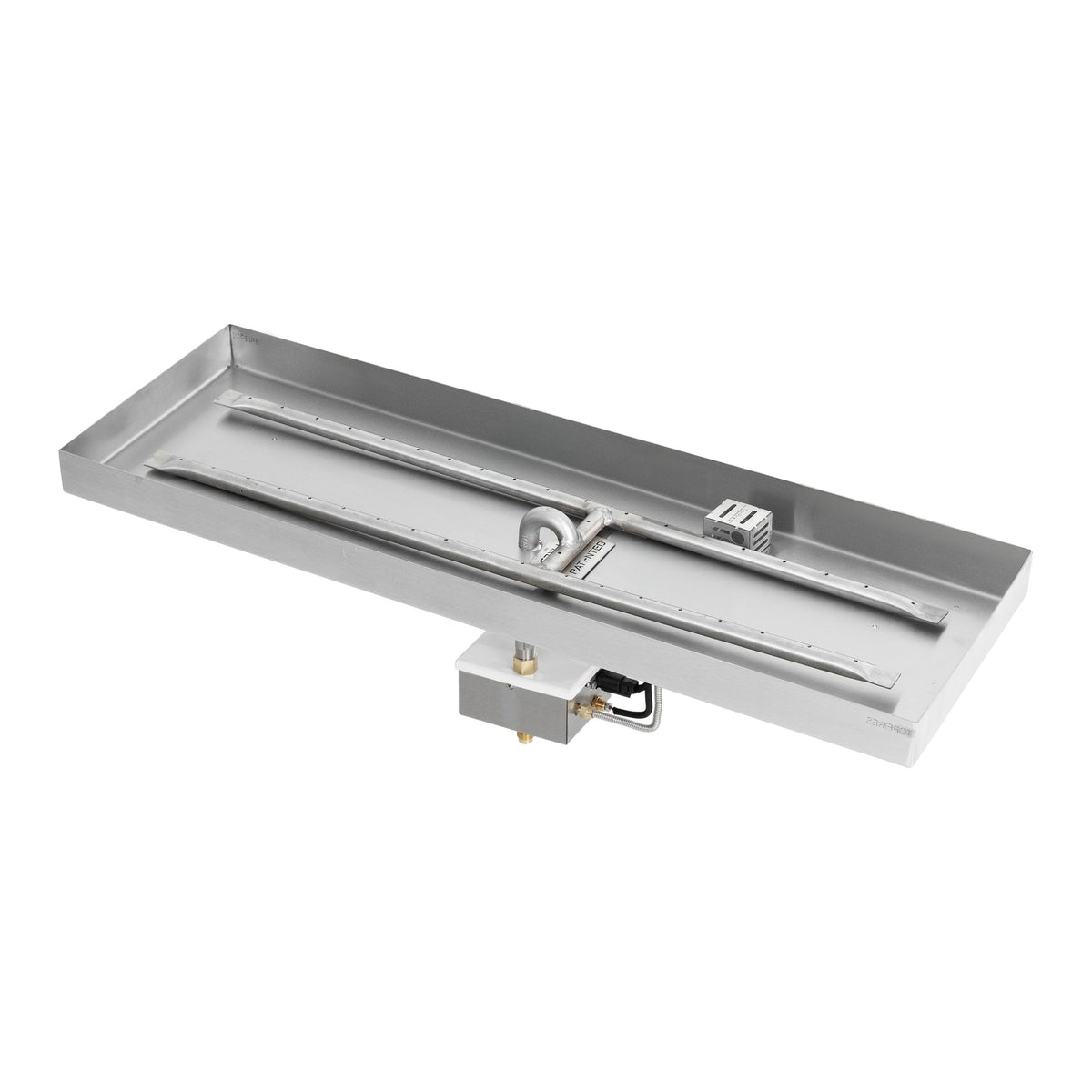 Rectangle lipless pan with H burner, 30DC Electronic Ignition