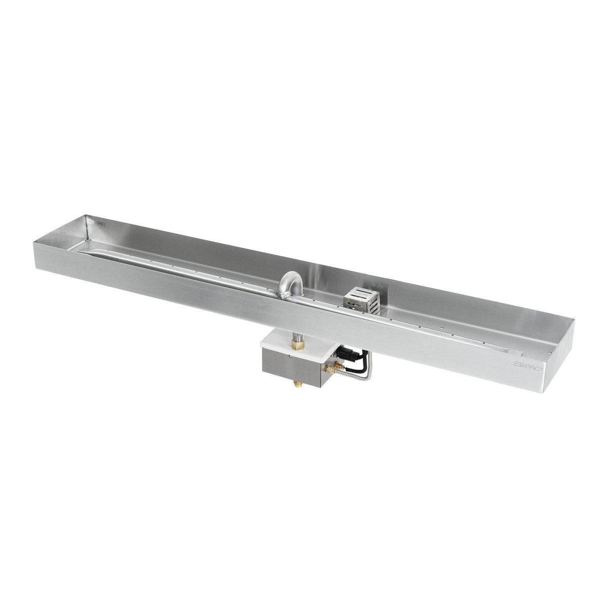 Rectangle lipless pan with linear burner, 30DC Electronic Ignition