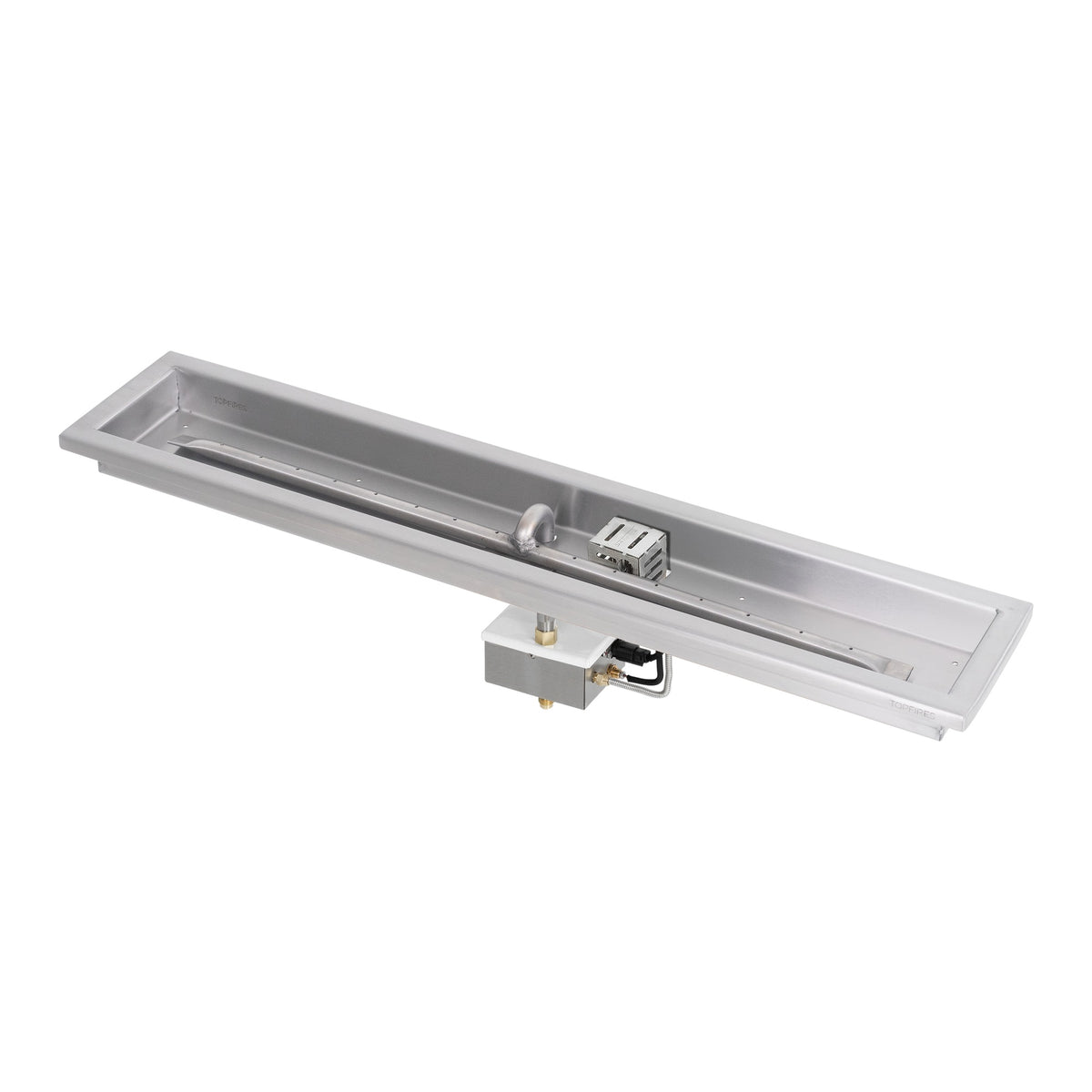 Rectangle raised lip pan with linear burner, 30DC Electronic Ignition