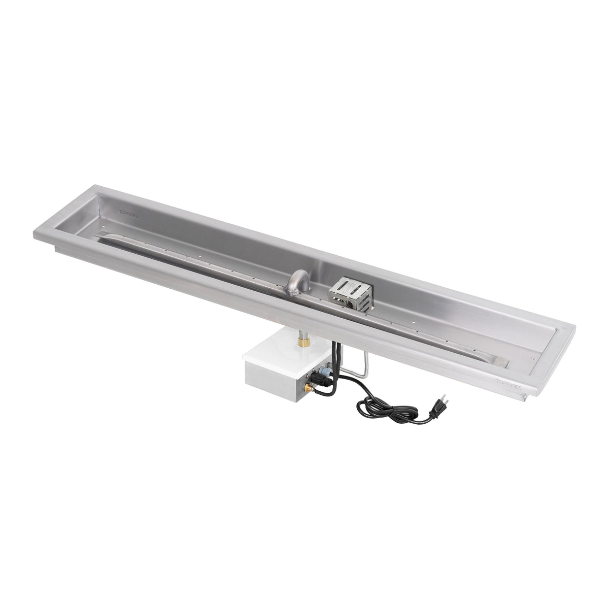 Rectangle raised lip pan with linear burner, Plug & Play