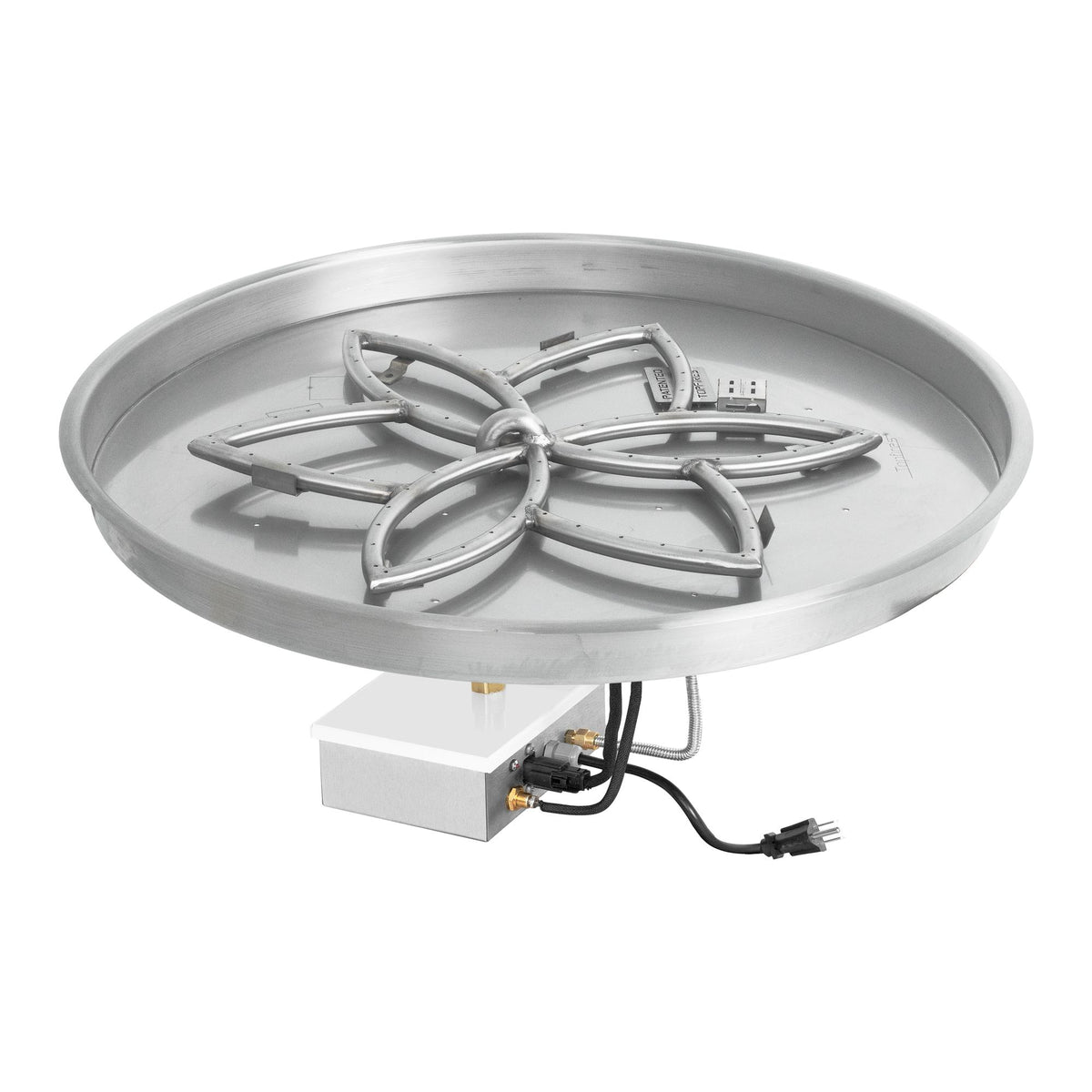 Round drop-in pan with lotus burner, Plug & Play