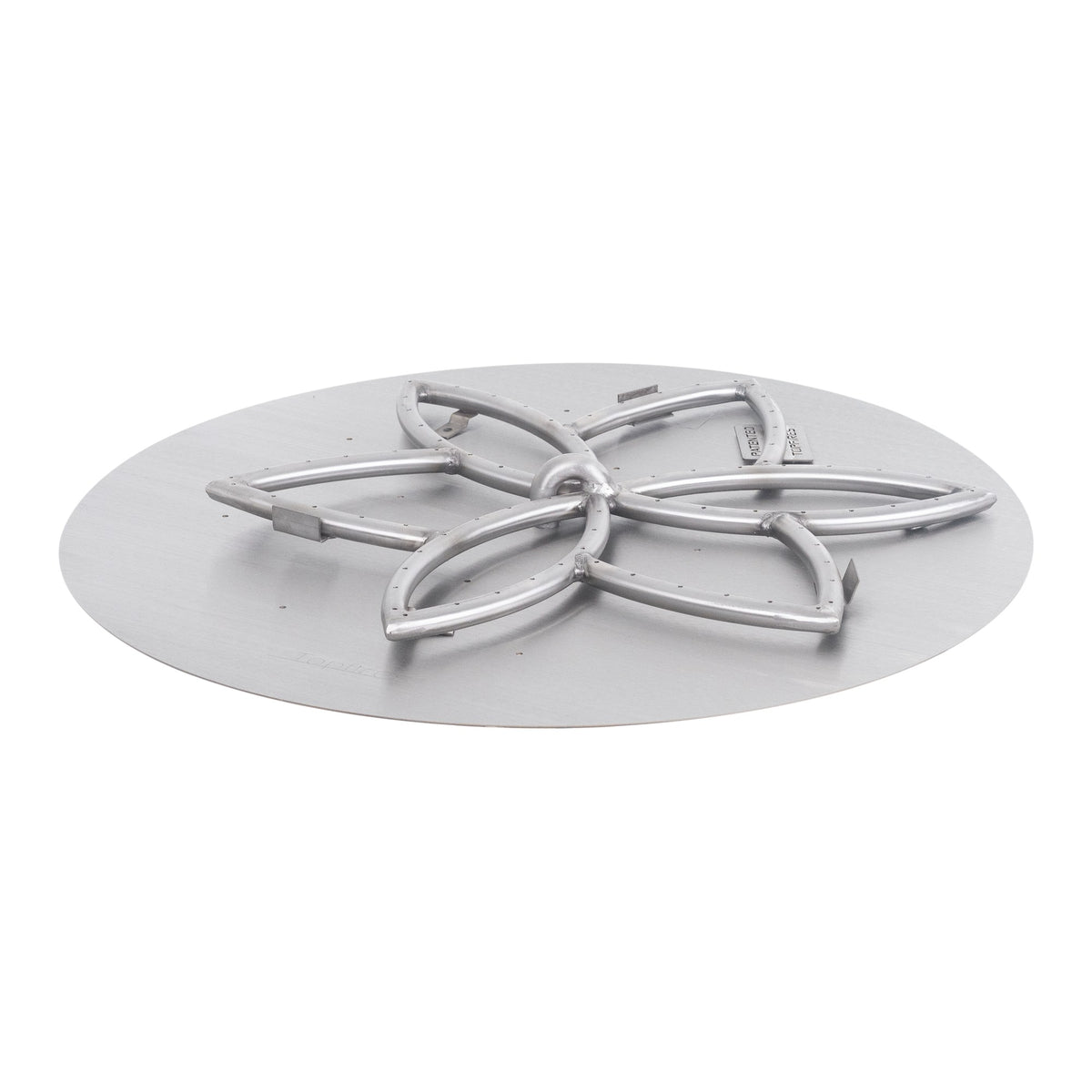Round flat pan with lotus burner, Match Lit