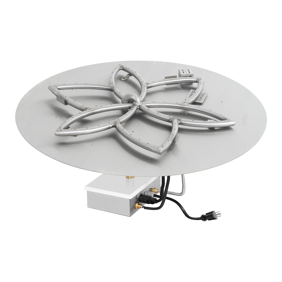 Round flat pan with lotus burner, Plug & Play