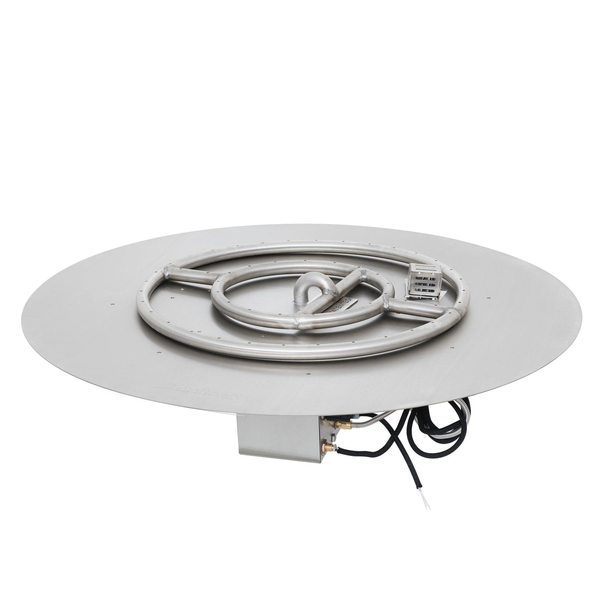 The Outdoor Plus round flat pan and round stainless steel burner kit – 30DC Electronic Ignition