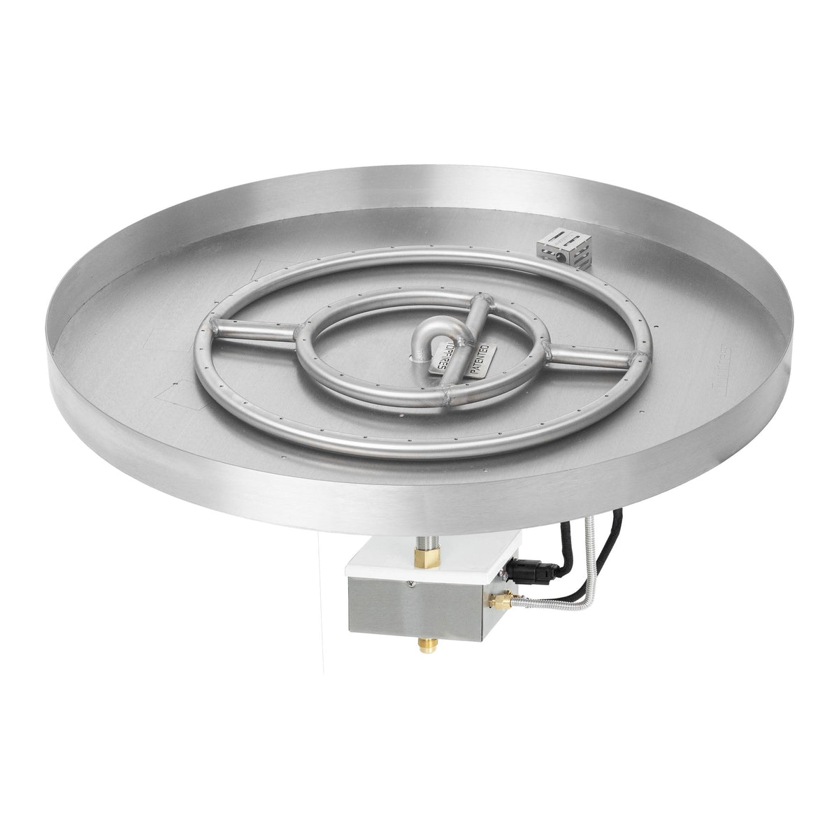Round lipless pan with round burner, 30DC Electronic Ignition