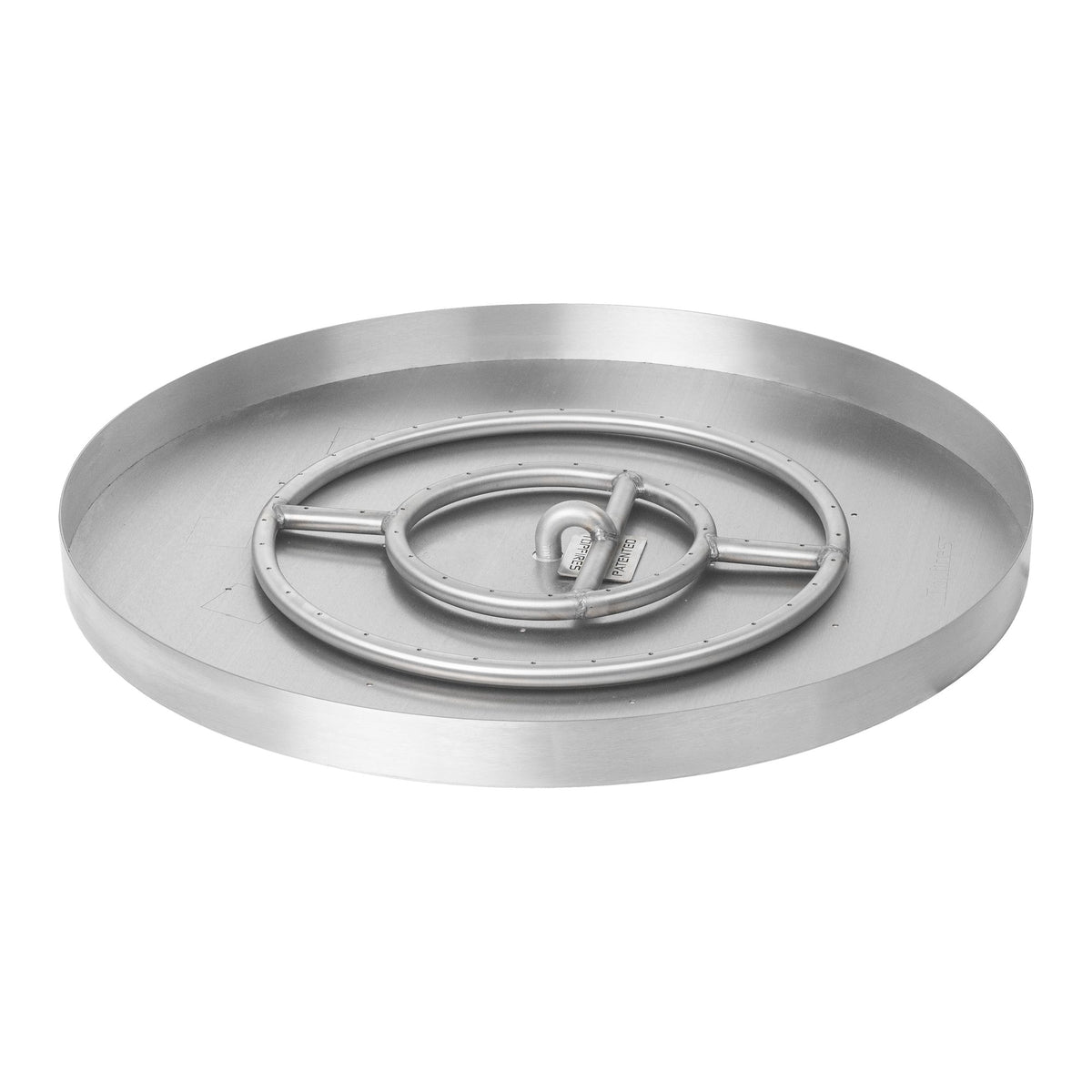 Round lipless pan with round burner, Match Lit