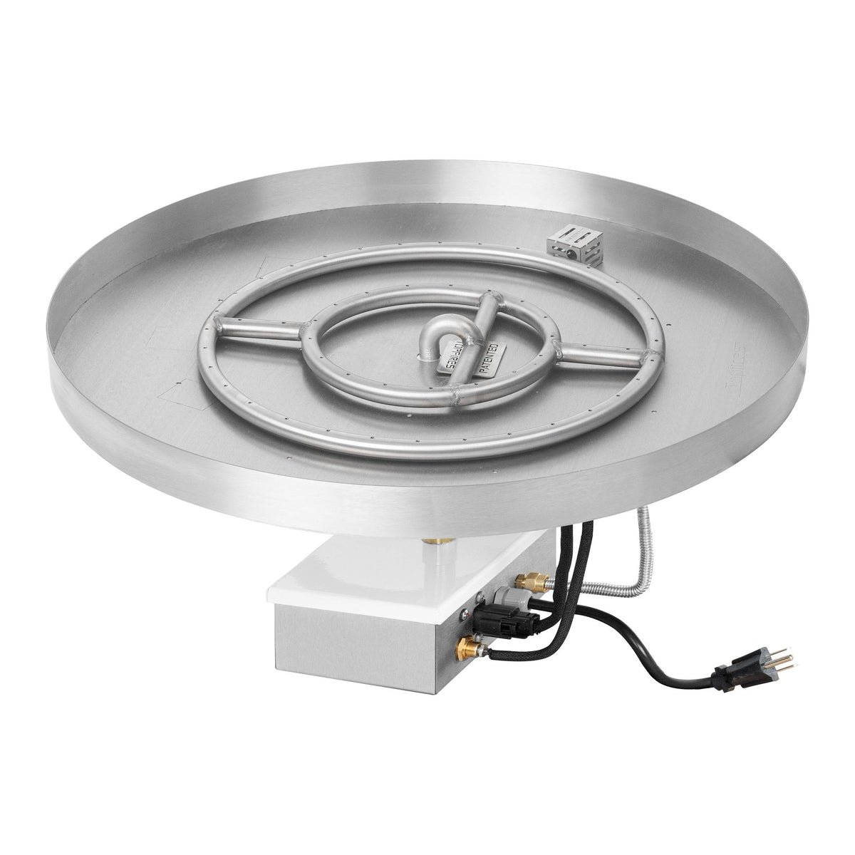 Round lipless pan with round burner, Plug & Play