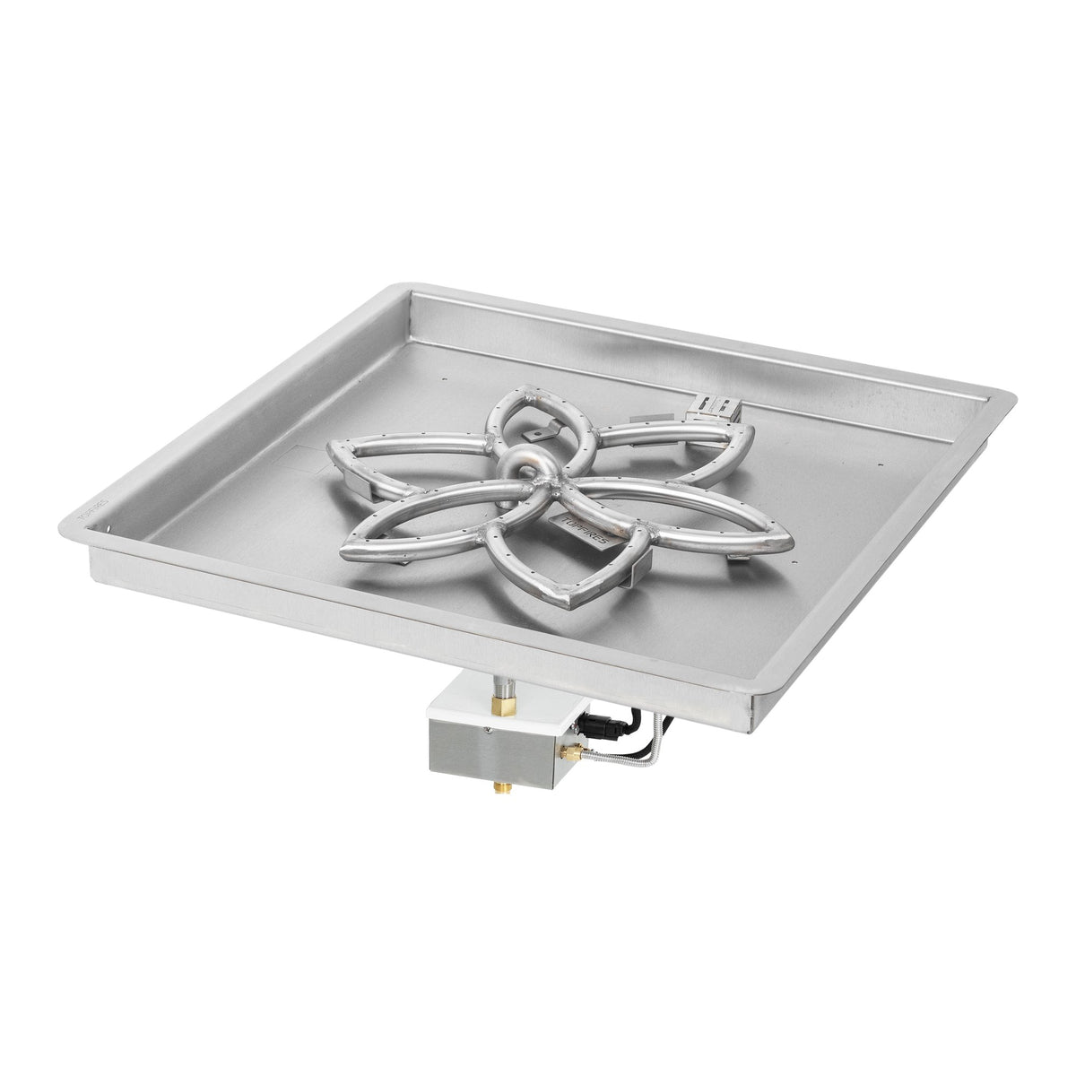 Square drop-in pan with lotus burner, 30DC Electronic Ignition