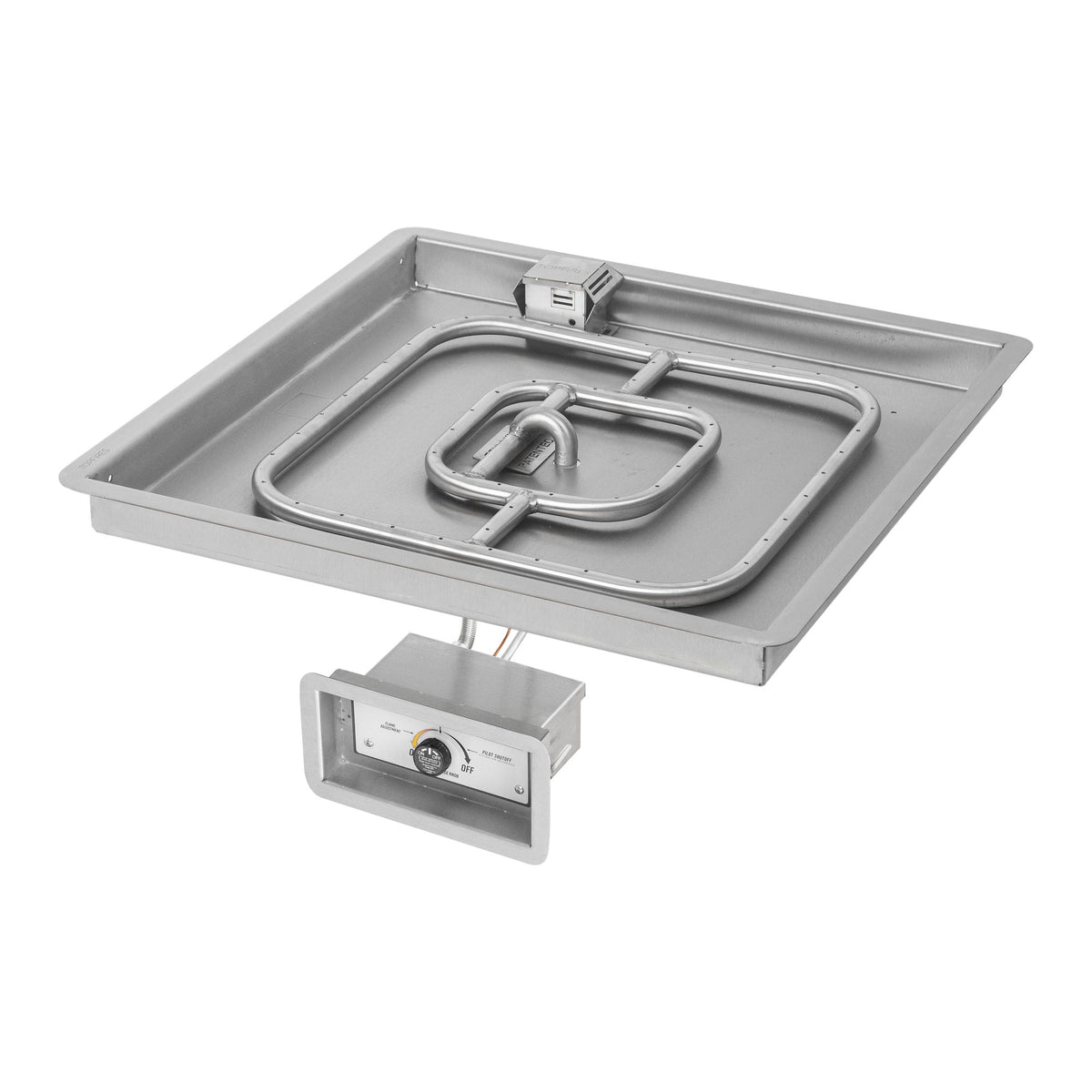 Square drop-in pan with square burner, Match Lit w/ Flame Sense