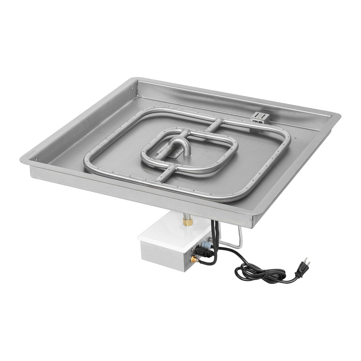Square drop-in pan with square burner, Plug & Play