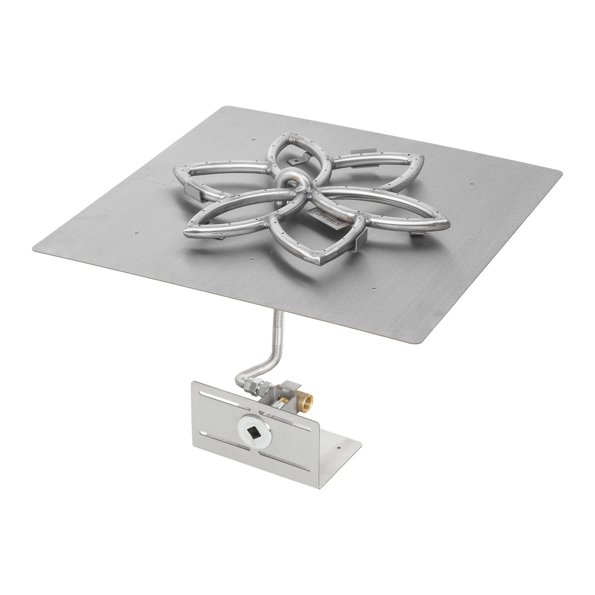 Square flat pan with lotus burner, Match Lit