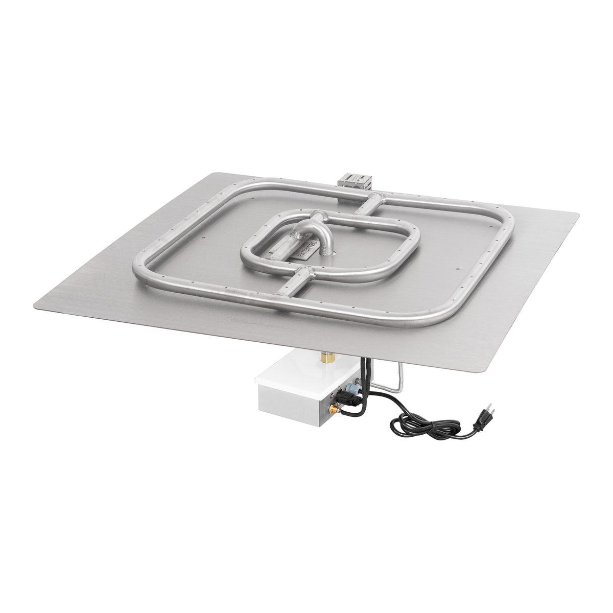 Square flat pan with square burner, Plug & Play